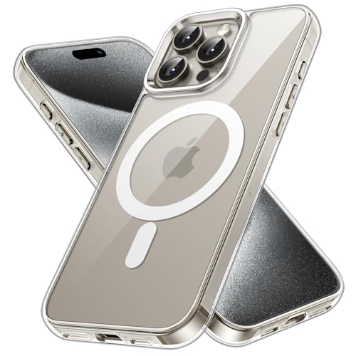 ZedGear for iPhone 15 Pro Case Cover Compatible with Magsafe Anti Yellow Silicone Clear Shockproof Scratch Resistant Protective Phone Soft Silicone Slim Cover for iPhone 15 Pro (Transparent) - Image 1