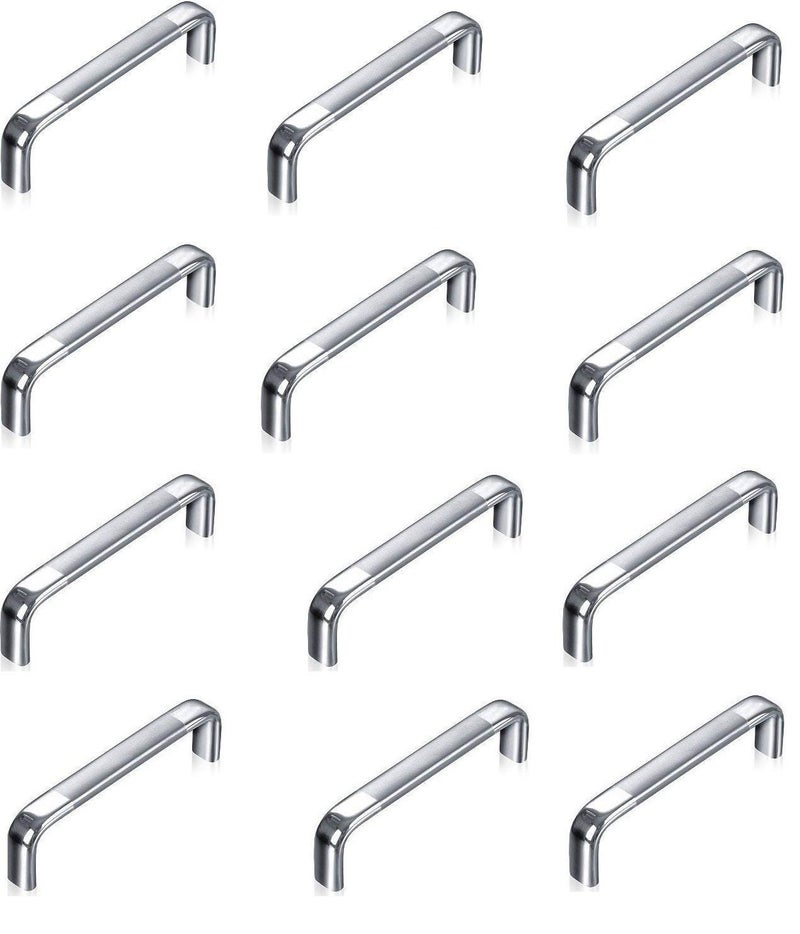 BOSNEY Stainless Steel Oval D Door Drawer or Cabinet Handles 8 Inch Chrome Finish Pack of 12 - Image 1