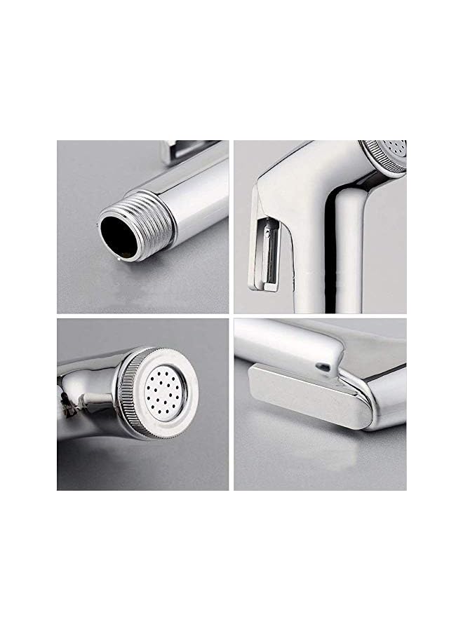 The Bros Handheld Bidet Sprayer Set with Stainless Steel Hose, Wall Mount Bracket health faucet jet spray Chrome - Image 4