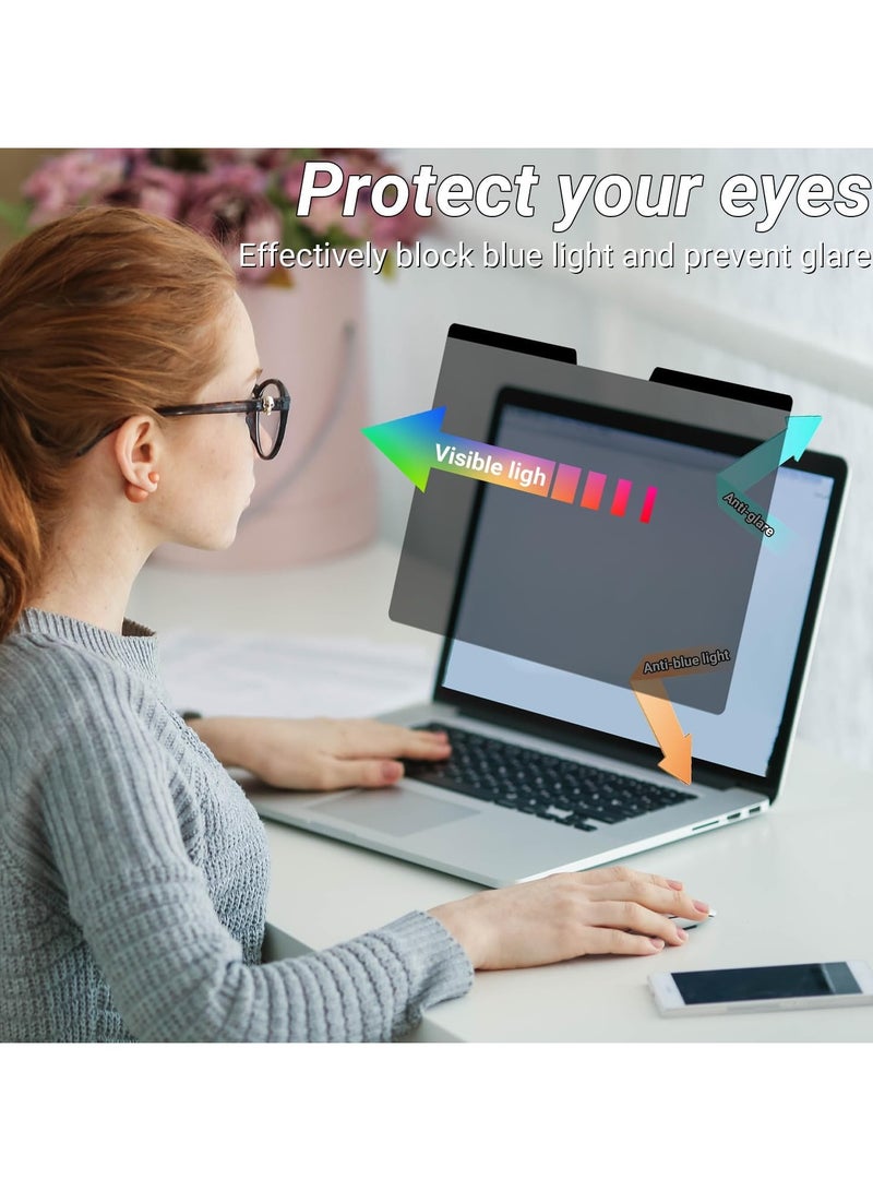Magnetic Privacy Screen Protector for MacBook Air 13.6-inch (2022-2025, M2, M3, M4): 360° anti-spy, anti-glare, blue light protection, enhanced screen clarity, and scratch-resistant shield. - Image 4