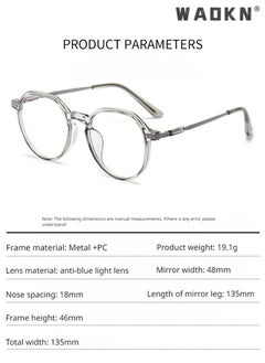 WAOKN Blue Light Blocking Glasses Blue Light Filter Computer Reading Gaming TV Phones Browline Eyeglasses Fashion Anti Eyestrain Headache Eyewear for Men Women，Eyeglass Suitable for Computer & Gaming  - Image 5
