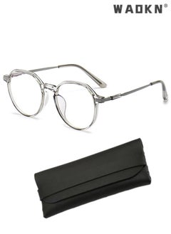 WAOKN Blue Light Blocking Glasses Blue Light Filter Computer Reading Gaming TV Phones Browline Eyeglasses Fashion Anti Eyestrain Headache Eyewear for Men Women，Eyeglass Suitable for Computer & Gaming  - Image 1
