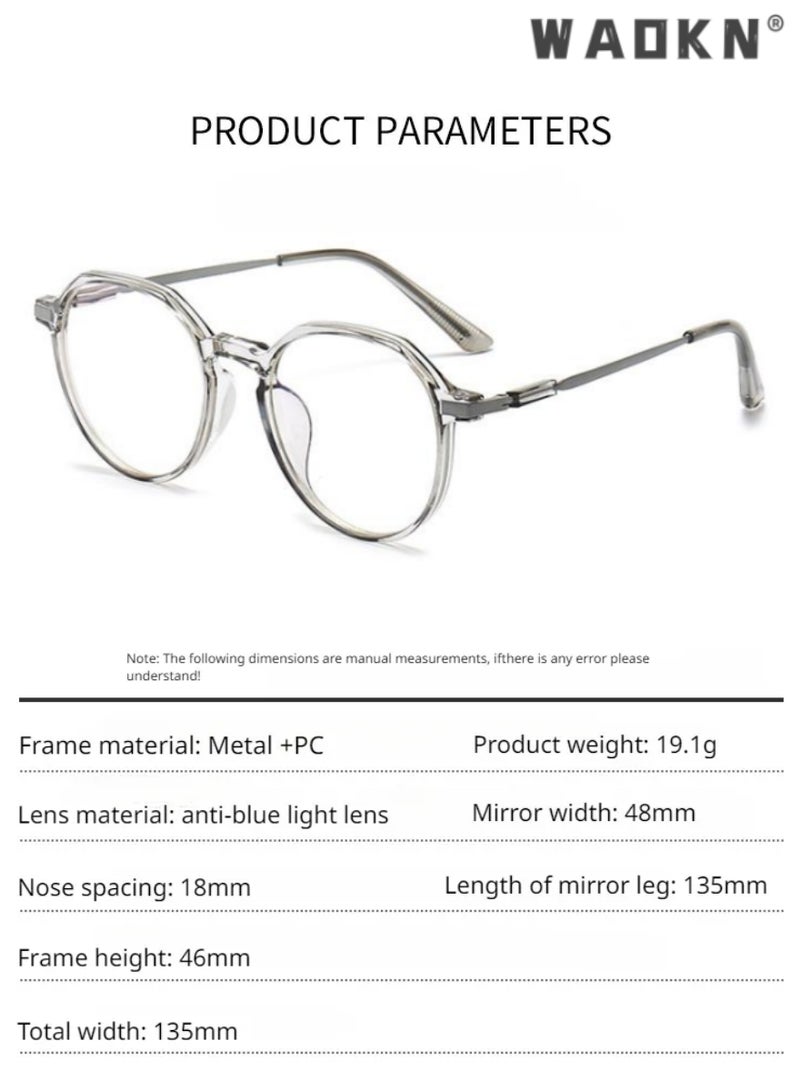 WAOKN Blue Light Blocking Glasses Blue Light Filter Computer Reading Gaming TV Phones Browline Eyeglasses Fashion Anti Eyestrain Headache Eyewear for Men Women，Eyeglass Suitable for Computer & Gaming  - Image 5