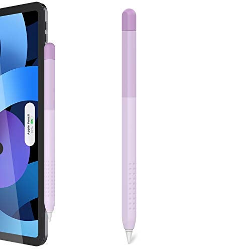 Delidigi Case for Apple Pencil Pro (2024) and Apple Pencil 2nd Generation Gradient Color Silicone Protective Cover Sleeve Accessories Compatible with iPencil Magnetic Charging and Double Tap-Lavender - Image 1