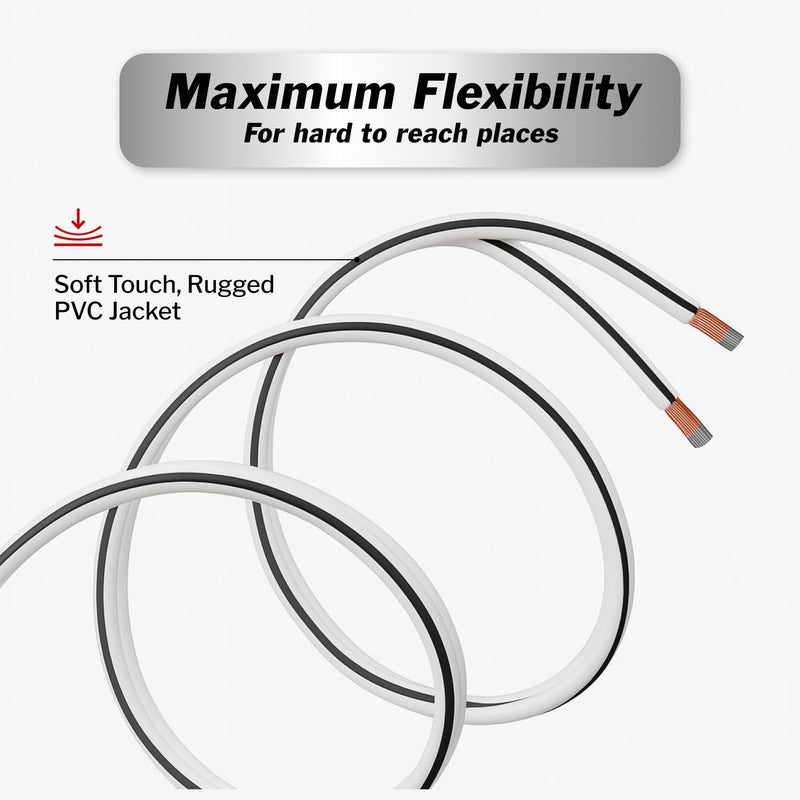 InstallGear 14 Gauge AWG Speaker Wire Cable - 30ft White, Outdoor & Automotive/Marine - Image 5