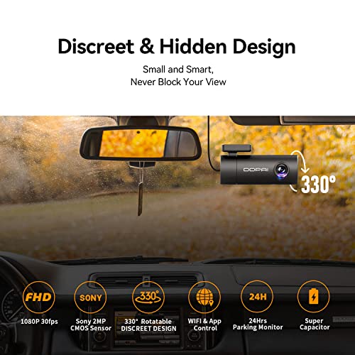 DDPAI Mini Pro Dash Cam, with Wi-Fi 1296P Dash Camera, Emergency Accident Lock, 140 Wide Angle, Car DVR Dashboard Camera with G-Sensor, WDR, Built-in Super Capacitor, SD Card Upto 1TB Supported - Image 2