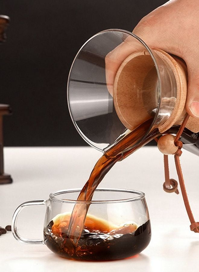 V60 Coffee Maker 600mL Glass Drip Coffee Pot with Filter Diamond Style Coffee Share Pot with MarkV60 coffee kit  - Image 3