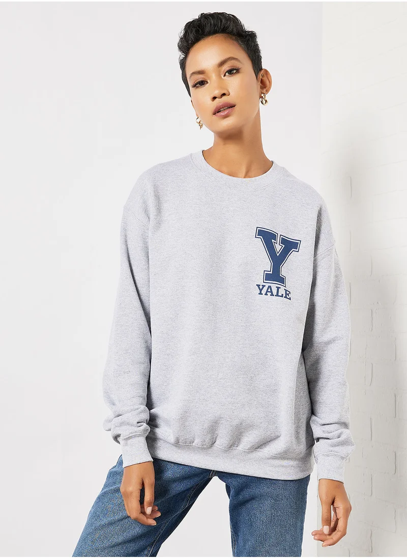 Daisy Street Yale Graphic Sweatshirt