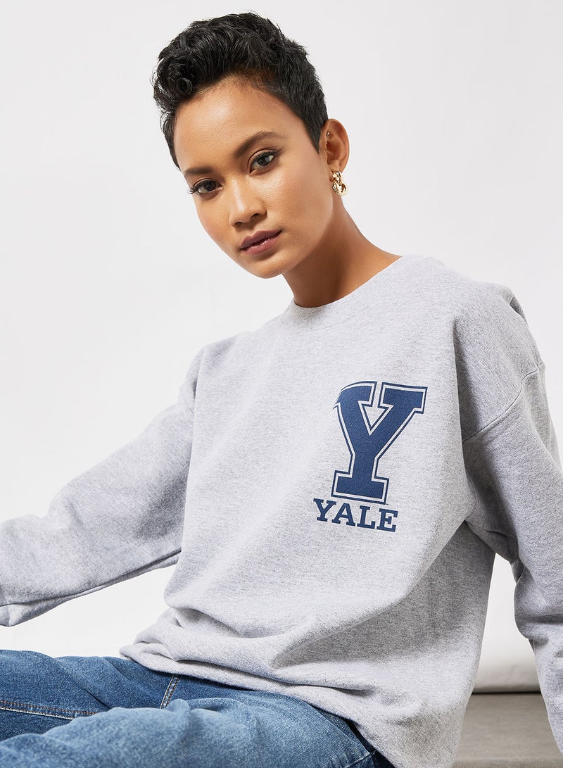 Daisy Street Yale Graphic Sweatshirt  - Image 3