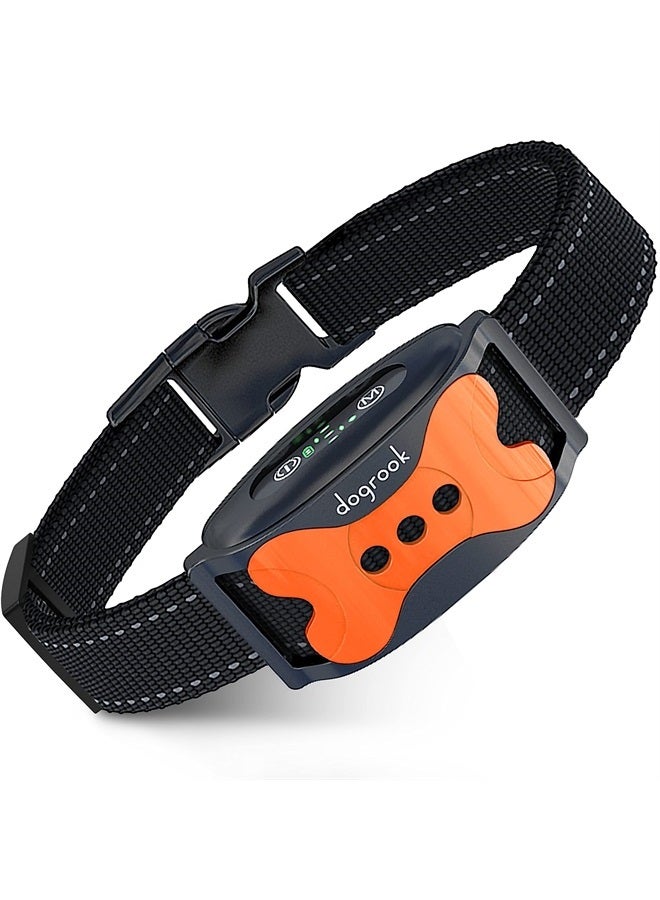 DogRook Dog Bark Collar - Rechargeable Smart Anti Barking Collar for Dogs - Waterproof No Shock Bark Collar for Small/Medium/Large Dogs - Anti Bark Collar for Dogs with 5 Sensitivity Levels
