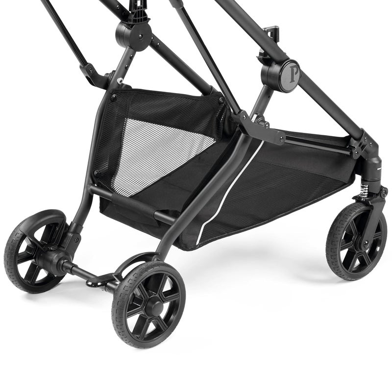 Peg Perego Primo Viaggio Lounge on Wheels  Includes Vivace Chassis and Primo Viaggio Lounge Reclining Infant Car Seat  Made in Italy  True Black - Image 4