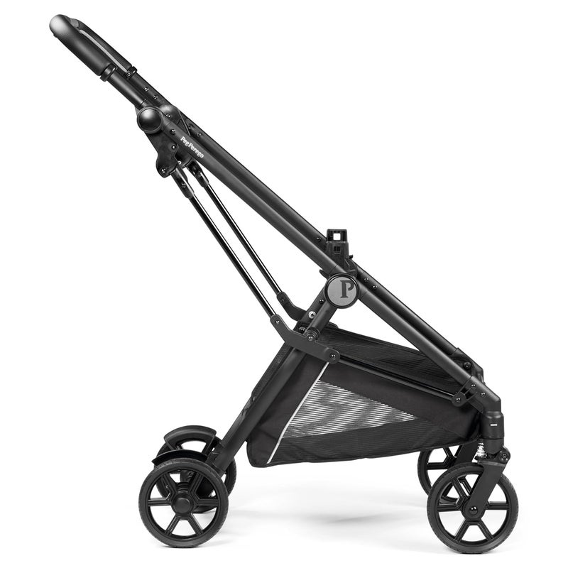 Peg Perego Primo Viaggio Lounge on Wheels  Includes Vivace Chassis and Primo Viaggio Lounge Reclining Infant Car Seat  Made in Italy  True Black - Image 2