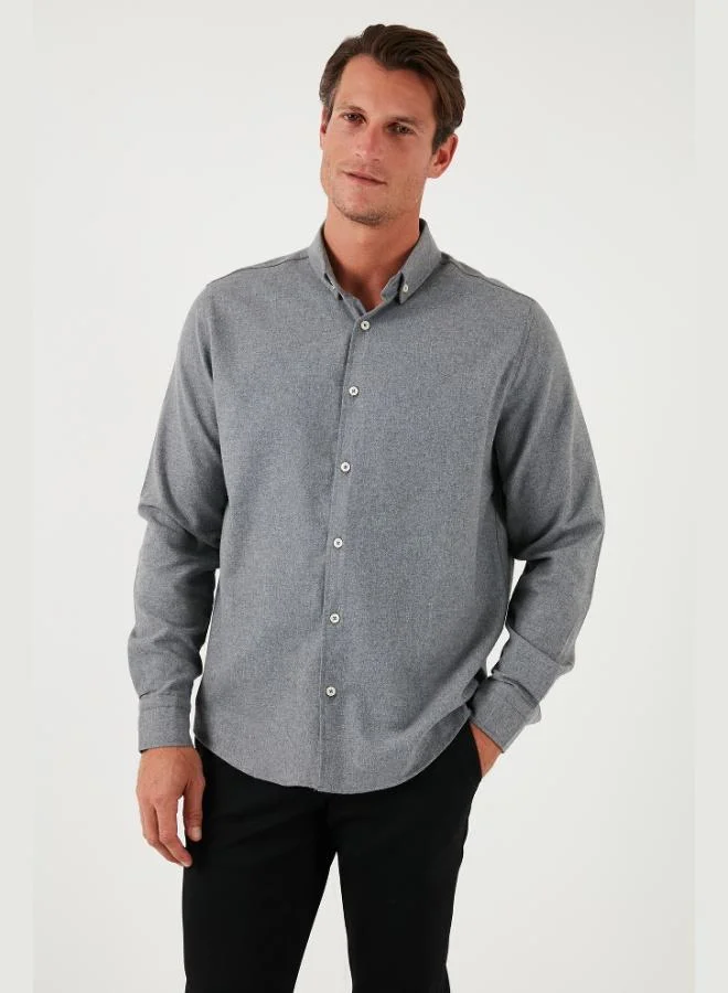 Buratti  Buratti Cotton Regular Fit Button-Down Collar Winter Shirt Men's SHIRT CF24W127079 for Men | Best Price UAE