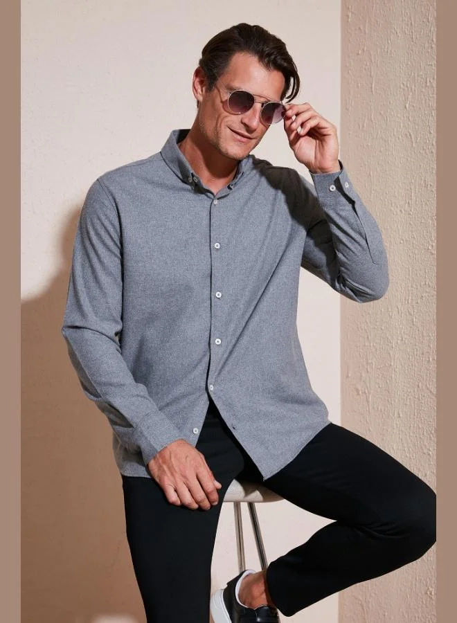 Buratti  Buratti Cotton Regular Fit Button-Down Collar Winter Shirt Men's SHIRT CF24W127079 for Men | Best Price UAE