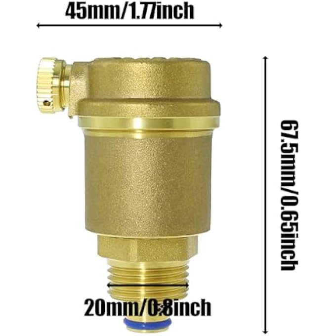 AUTOMATIC AIR VENTING VALVE BRASS AIR RELEASE VALVE SOLAR WATER HEATER PRESSURE RELIEF VALVE FOR HEATING SYSTEMS AND UNDERFLOOR HEATING MANIFOLDS - Image 2