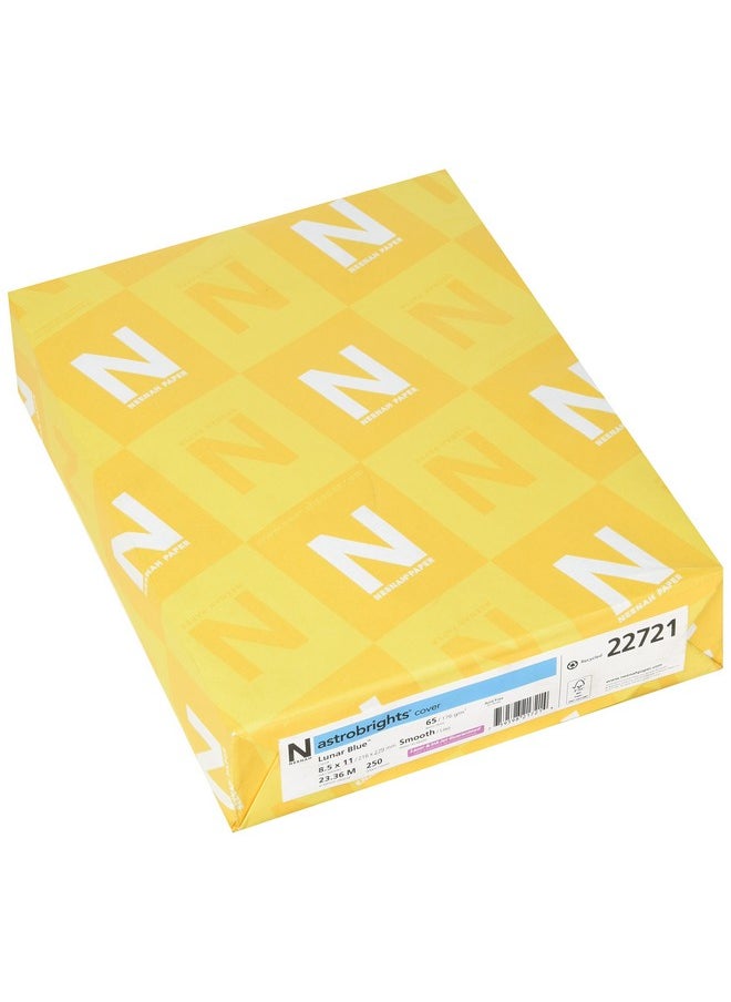 Wausau Papers Neenah Paper 22721 Color Cardstock 65Lb 8 1/2 X 11 Lunar Blue 250 Sheets  - Image 1