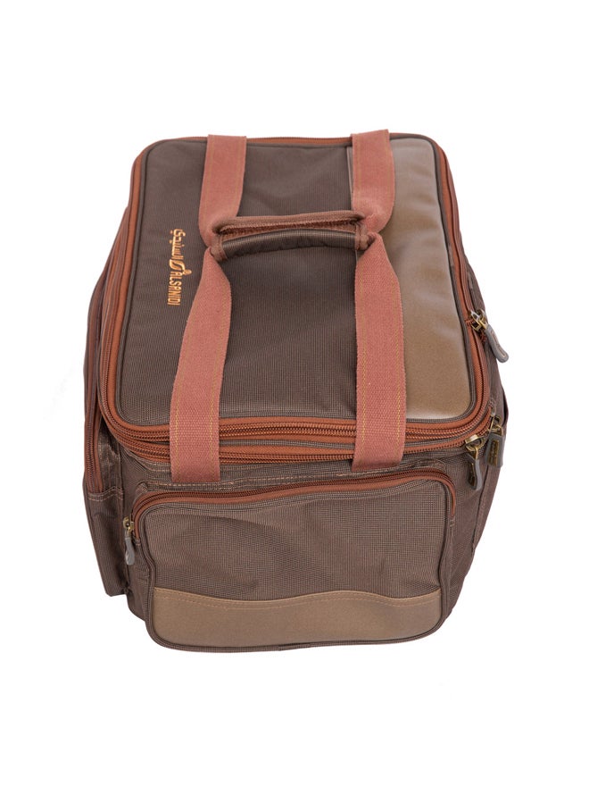 AL SANIDI Al-Dahna bag for trips, Camping bag, Coffee Brown, Size 45*31*26Cm  - Image 4
