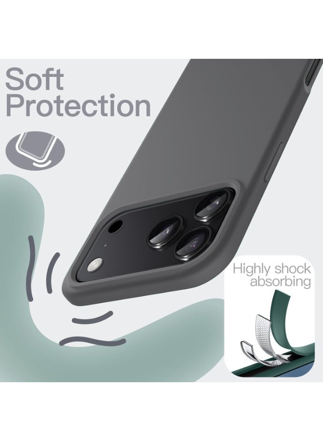 ACLIX iPhone 17 Pro Case Liquid Soft Silicone iPhone 17 Pro Cover Anti Scratch with Inside Microfiber Lining Shockproof Protective Phone Case for iPhone 17 Pro 6.3 inch - Image 5