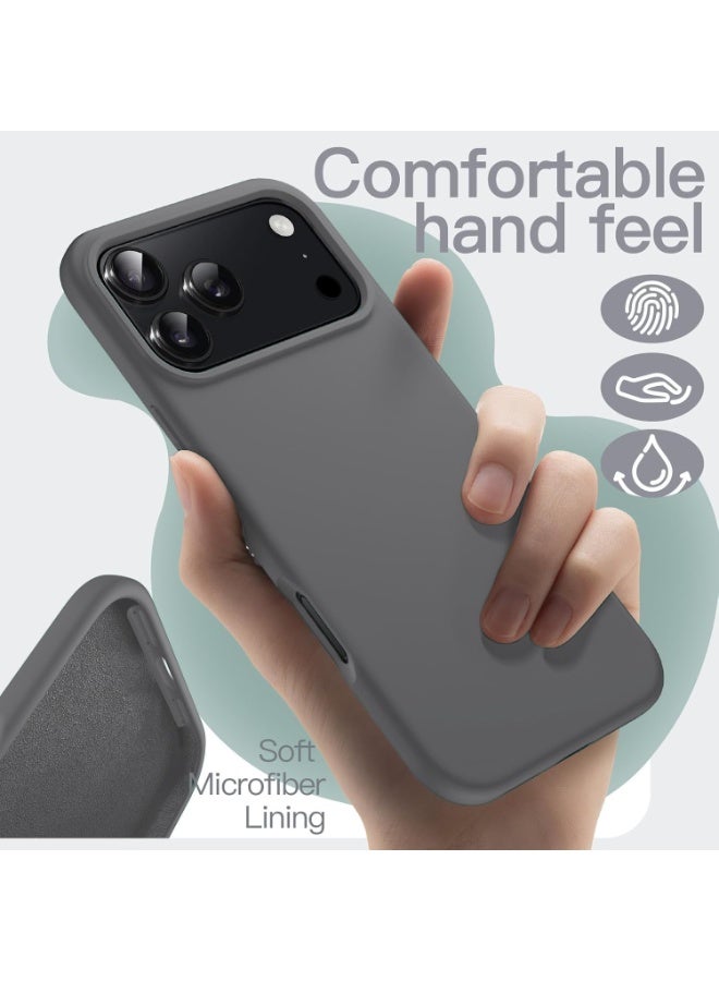 ACLIX iPhone 17 Pro Case Liquid Soft Silicone iPhone 17 Pro Cover Anti Scratch with Inside Microfiber Lining Shockproof Protective Phone Case for iPhone 17 Pro 6.3 inch - Image 4