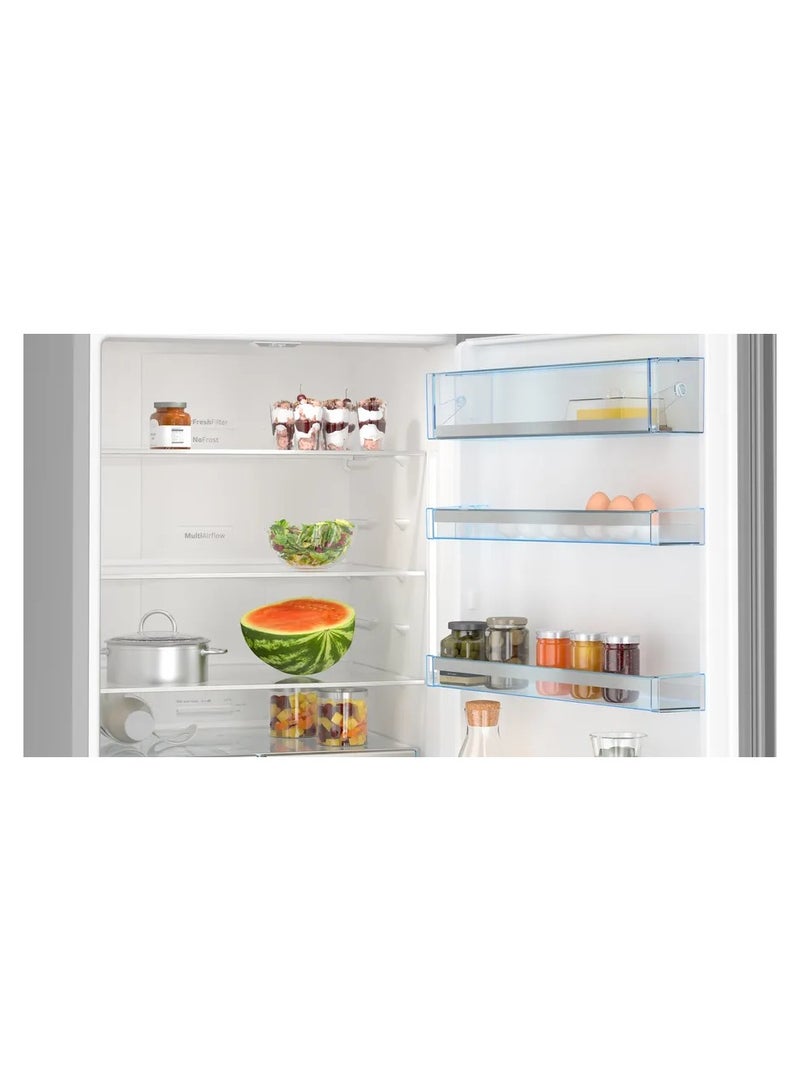 BOSCH Series 6, free-standing fridge with bottom freezer, glass door, 193 x 70 cm, 508 L KGN56LB3E9 Black - Image 4