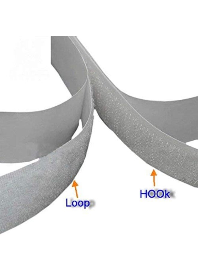 16 Feet Length 0.75 Inch Width Hook and Loop with Strong Self Adhesive Tape Strip Fastener - Image 2
