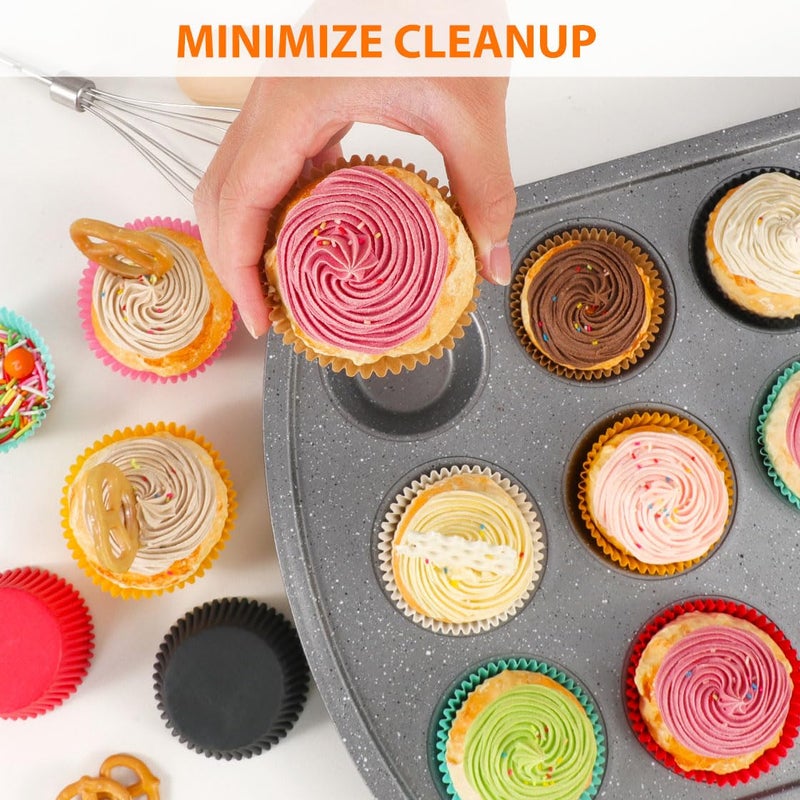 Caperci Standard Cupcake Liners for Baking 200 Counts - Caperci Greaseproof Muffin Baking Cups for Wedding Birthday Party Baby Shower Festivals (Natural) - Image 5