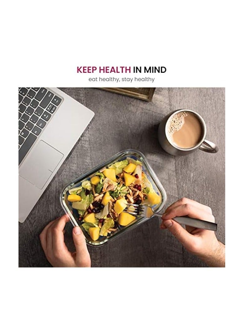 Green Tiger 6-Piece Superior Glass Food Storage Containers Set, 35oz Capacity - Newly Innovated Hinged Locking lids - 100% Leakproof Glass Meal-Prep Containers - Image 4