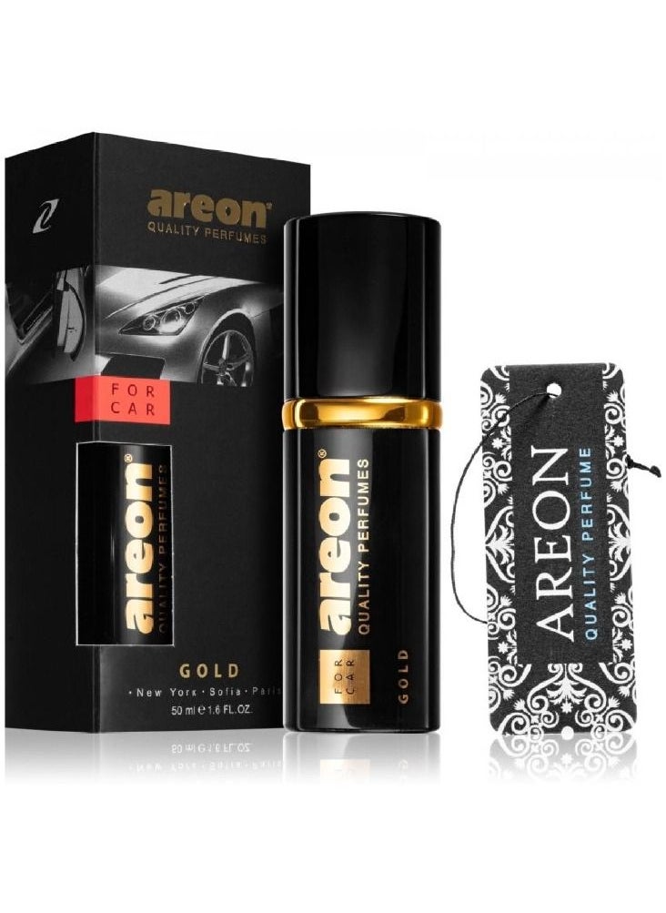 Areon - Air Freshener Car Perfume 50 Ml Gold - Image 1