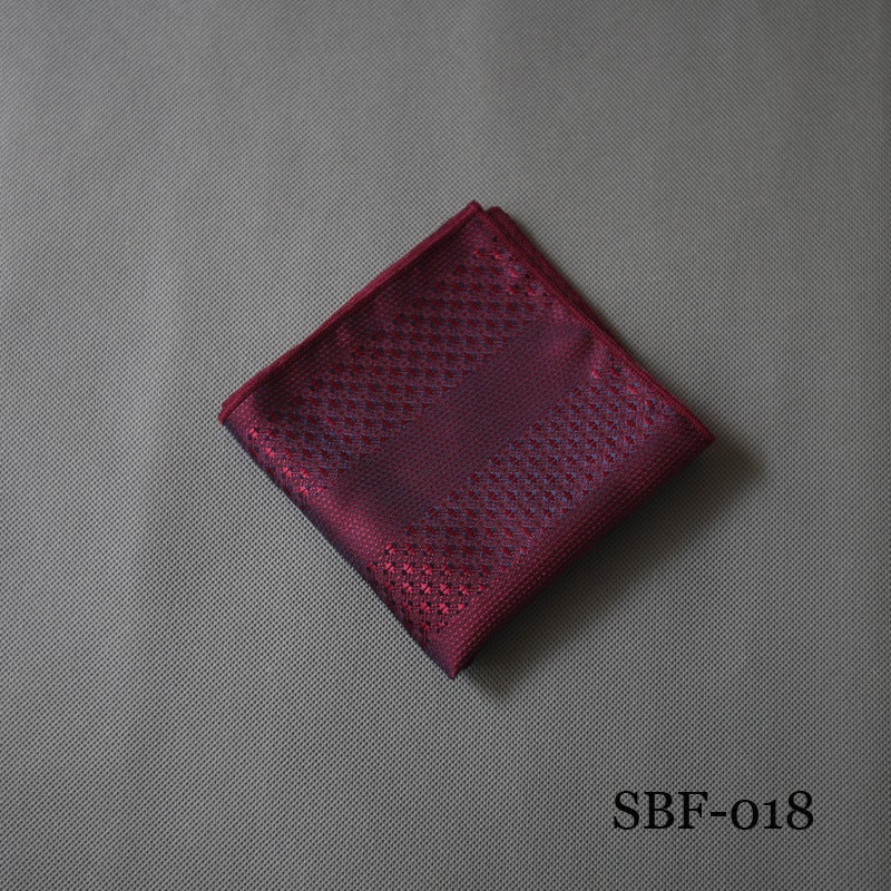 Men'S Pocket Square Korean Style Casual Fashion Wedding Polyester Yarn-Dyed Floral Host Suit Handkerchief Square Scarf - Image 1