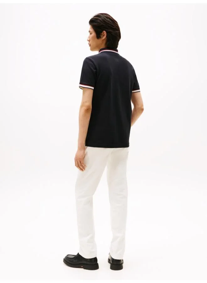 تومي هيلفيغر Logo Slim Fit Polo