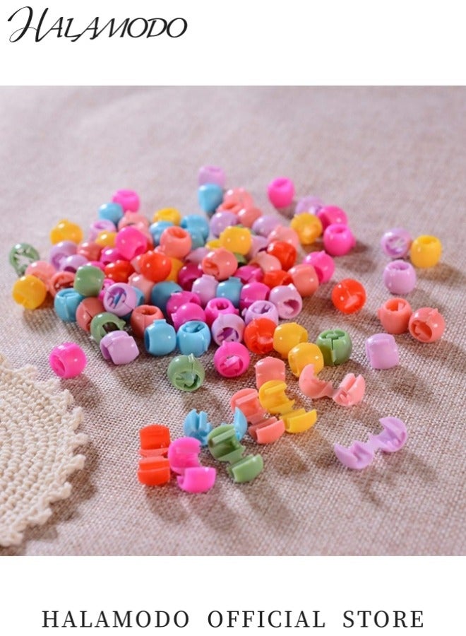 100PCS Hair Claw Clips Mini Hair Bangs Rainbow Beads Clip Lovely Candy Colors Plastic Hairpins for Hair Braids Tiny Claws Hair Accessories for Girls and Women Ideal for Daily Styling and Hair Management - Image 2
