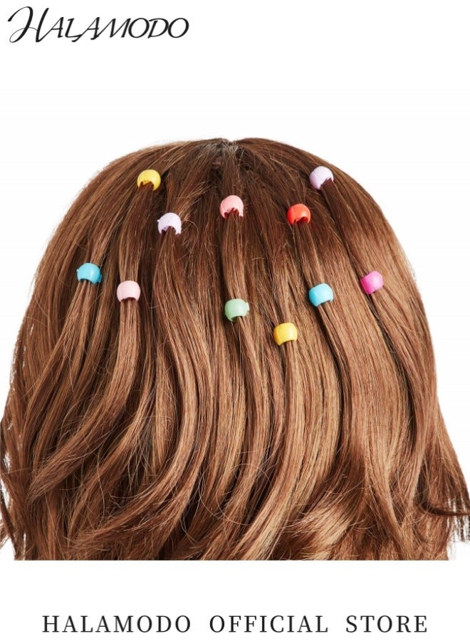 100PCS Hair Claw Clips Mini Hair Bangs Rainbow Beads Clip Lovely Candy Colors Plastic Hairpins for Hair Braids Tiny Claws Hair Accessories for Girls and Women Ideal for Daily Styling and Hair Management - Image 5