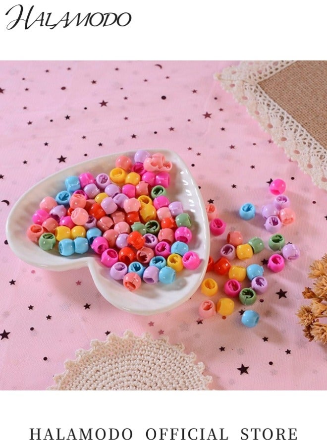 100PCS Hair Claw Clips Mini Hair Bangs Rainbow Beads Clip Lovely Candy Colors Plastic Hairpins for Hair Braids Tiny Claws Hair Accessories for Girls and Women Ideal for Daily Styling and Hair Management - Image 3