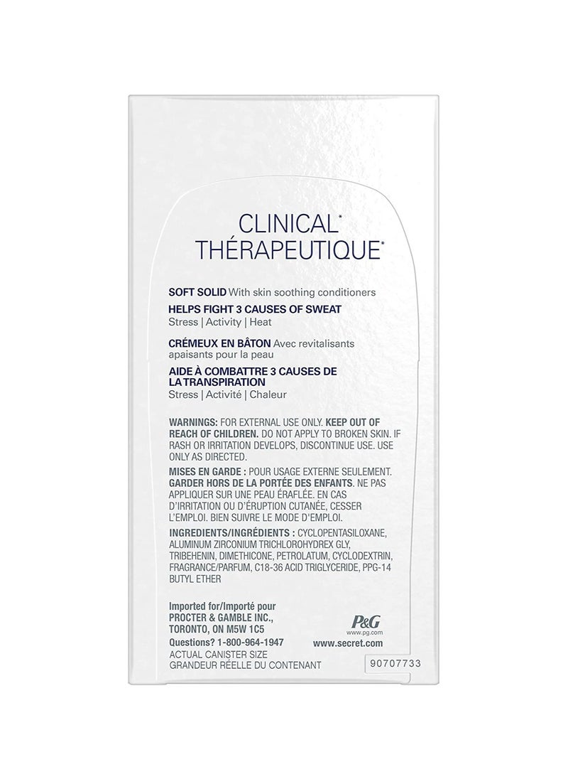 Secret - Secret Clinical Strength Soft Solid Antiperspirant and Deodorant, Stress Response, 45 g - Image 1