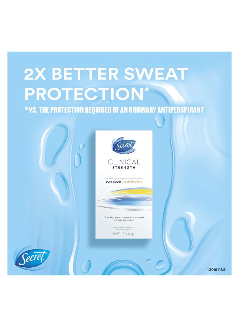 Secret - Secret Clinical Strength Soft Solid Antiperspirant and Deodorant, Stress Response, 45 g - Image 1