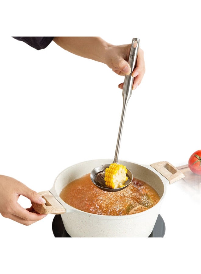 JD.com Jd Jingzao Soup Ladle, 304 Stainless Steel Cooking Spoon, Hot Pot Ladle, Large Soup Ladle, Heat-Resistant Non-Stick, Kitchen Cooking Utensil - Image 3
