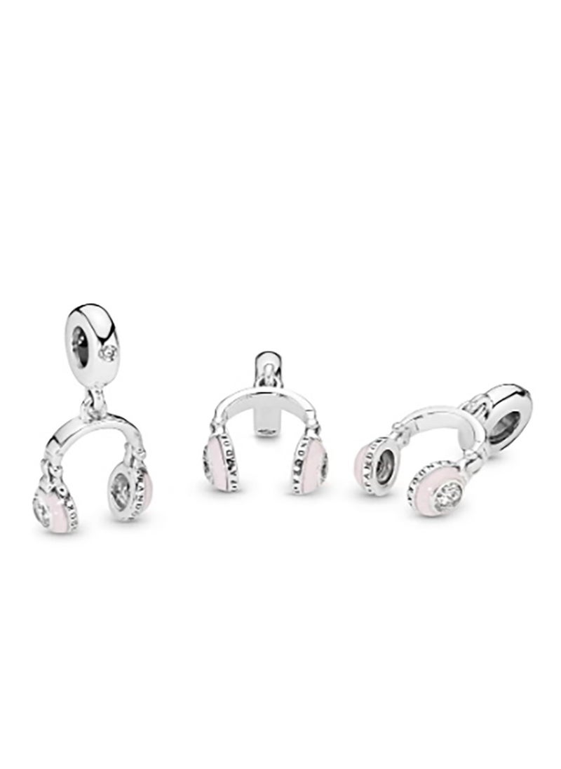 Pandora Violet قلادة سماعة رأس مجوهرات من الفضة الاسترلينية 925 مزينة بكوكبات الزركونيا المكعبة  - Image 3