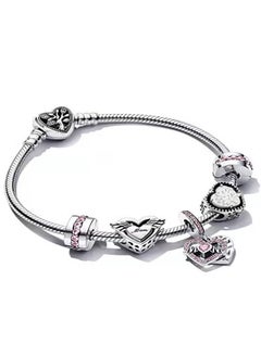 Pandora Violet قلادة سماعة رأس مجوهرات من الفضة الاسترلينية 925 مزينة بكوكبات الزركونيا المكعبة  - Image 4