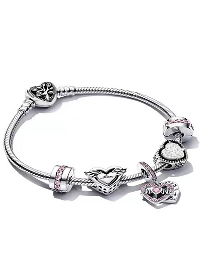 Pandora Violet قلادة سماعة رأس مجوهرات من الفضة الاسترلينية 925 مزينة بكوكبات الزركونيا المكعبة  - Image 4