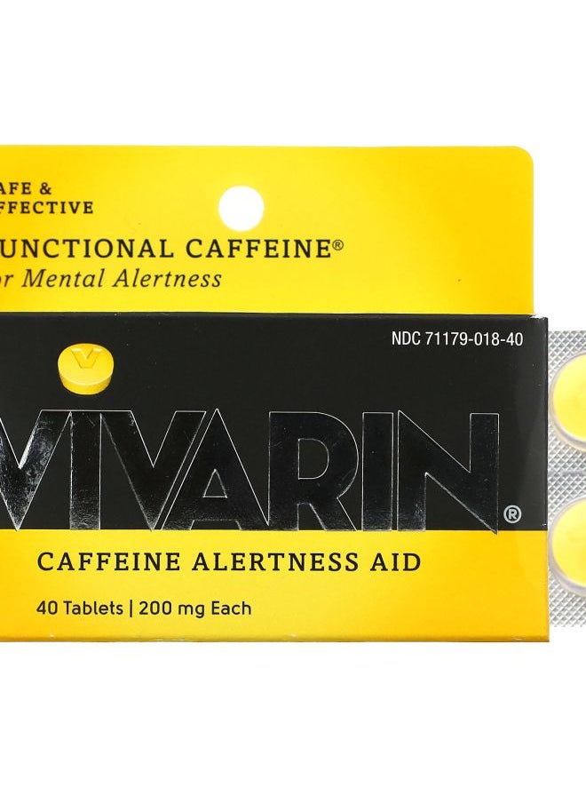 Vivarin Caffeine Alertness Aid 200 mg 40 Tablets 
