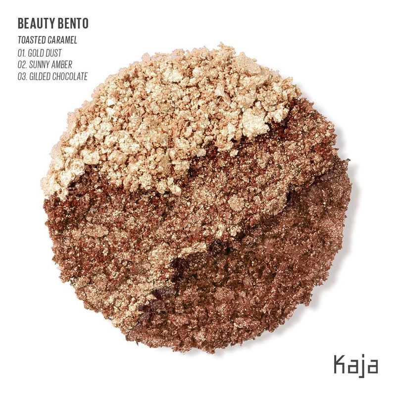 Kaja Eye Bento Collection - Bouncy Eyeshadow Trio | Gilded Bronze Tones, Travel Size, 03 Toasted Caramel, 2019 Allure Best of Beauty Award, 0.03 Oz - Image 2