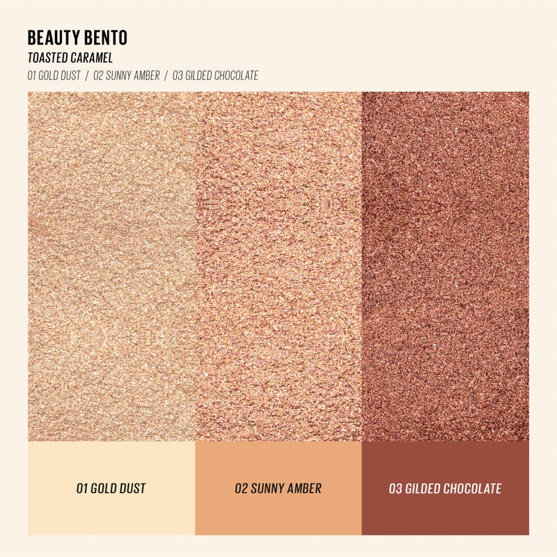 Kaja Eye Bento Collection - Bouncy Eyeshadow Trio | Gilded Bronze Tones, Travel Size, 03 Toasted Caramel, 2019 Allure Best of Beauty Award, 0.03 Oz - Image 5