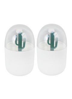 Thoraya 2pcs Multi Purpose Toothpick Box Cute Cactus Shaped Decor Reusable Cotton Swab Storage Box for Home Office  - Image 4