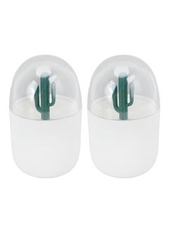 Thoraya 2pcs Multi Purpose Toothpick Box Cute Cactus Shaped Decor Reusable Cotton Swab Storage Box for Home Office  - Image 2