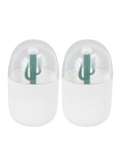 Thoraya 2pcs Multi Purpose Toothpick Box Cute Cactus Shaped Decor Reusable Cotton Swab Storage Box for Home Office  - Image 3