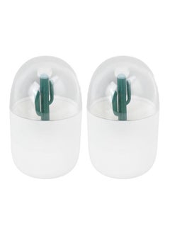 Thoraya 2pcs Multi Purpose Toothpick Box Cute Cactus Shaped Decor Reusable Cotton Swab Storage Box for Home Office  - Image 5
