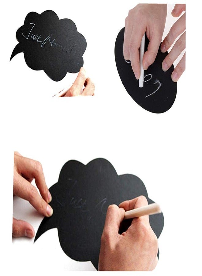 ALIMITOPIA Photo Booth Props Kit,Writable Black Paper Card Board Photographing Props for Wedding Birthday Prom Party Favor(10pcs with Different Shapes) - Image 5