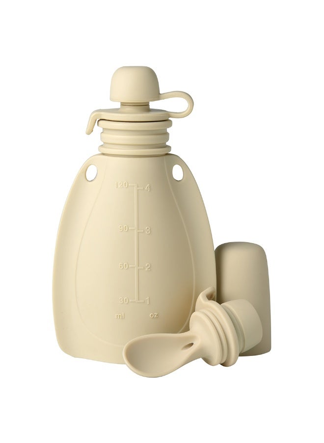 Mininor Smoothie Pouch With Spoon - Soft Rabbit - 120 ml