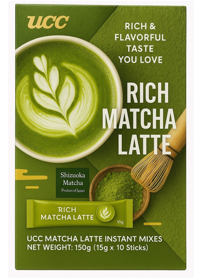 UCC UCC Instant Matcha Latte from Shizuoka – 10 Sachets (15g) | High‑Antioxidant, Natural Energy  - Image 2