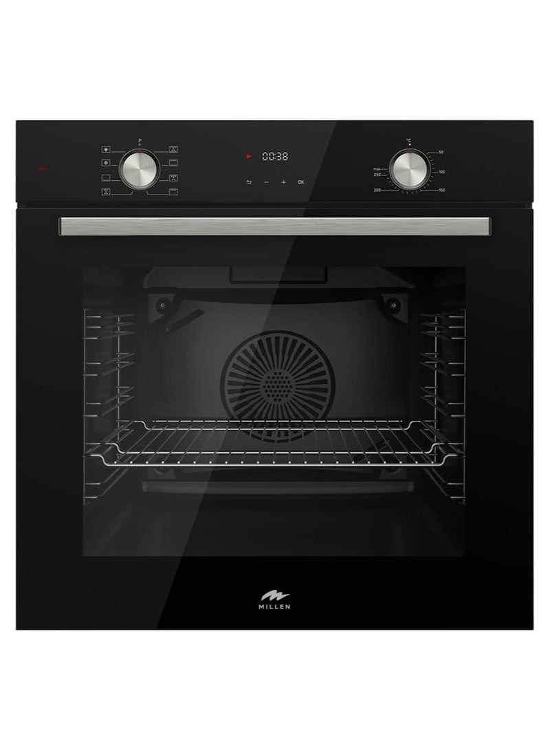 ميلين فرن كهربائي MILLEN MEO 6002 BL Premium سعة 73 لترًا - فئة الطاقة A، 8 أوضاع طهي، 60 سم، باب زجاجي مزدوج من SCHOTT، لمسة نهائية من الزجاج، تحكم ميكانيكي ولمسي مع مؤقت، ضمان لمدة 3 سنوات  - Image 1